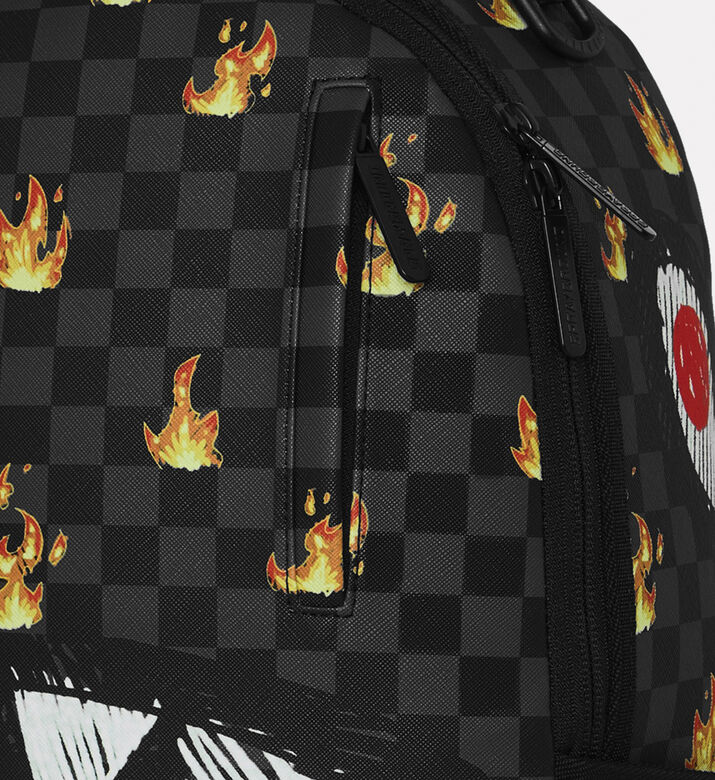 Sprayground Backpack Scribble Fire Check, Packshot View