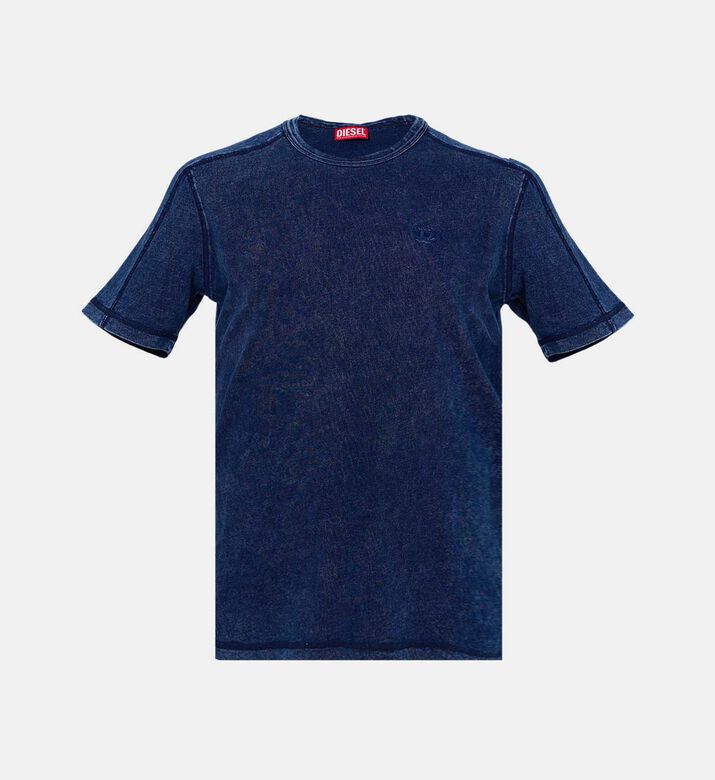 تيشيرت تي أدجيند باهت رخامي يشبه الدنيم