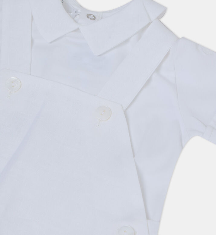 Cotton Shirt Buttoned Romper