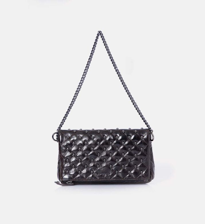 Metallic Studs Quilted Shoulder Bag