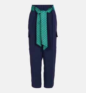 بنطال كريب بحزام قماش من فيليب