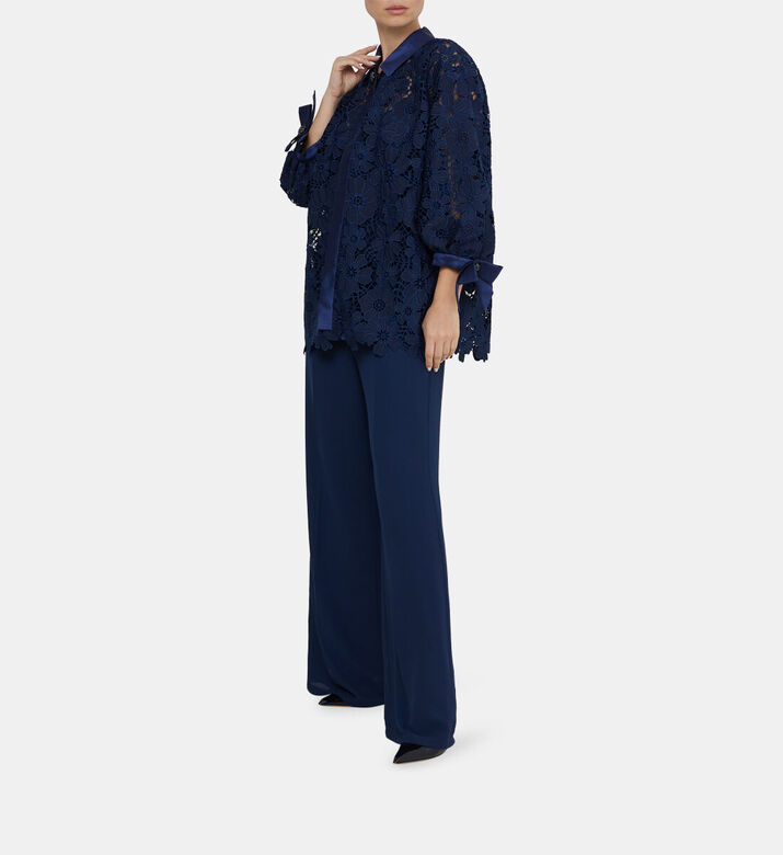Weill Wide Flowing Flared Pants, Model View