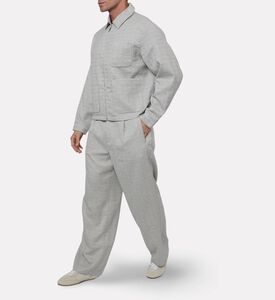 Lacoste Wide-leg Textured Trousers, Model View