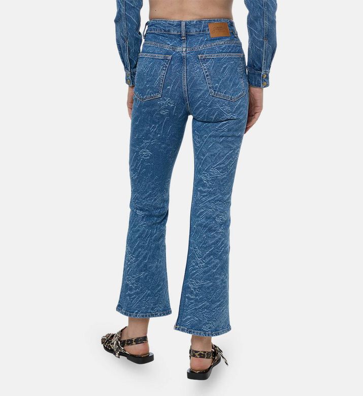 Ganni Classic Wide-leg Denim Pants, Model View