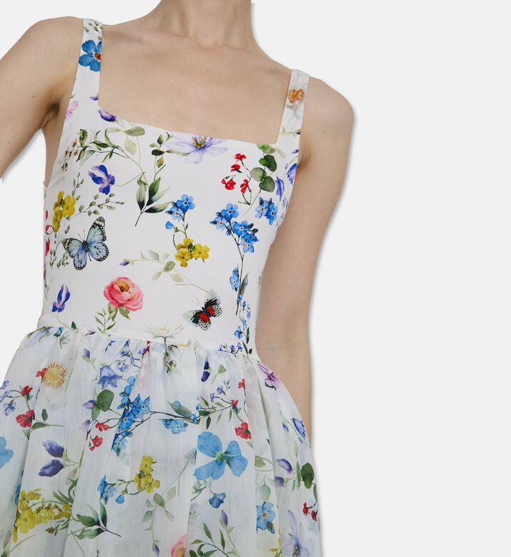 Alice and Olivia Floral Square-neck Maxi Dress, Model View