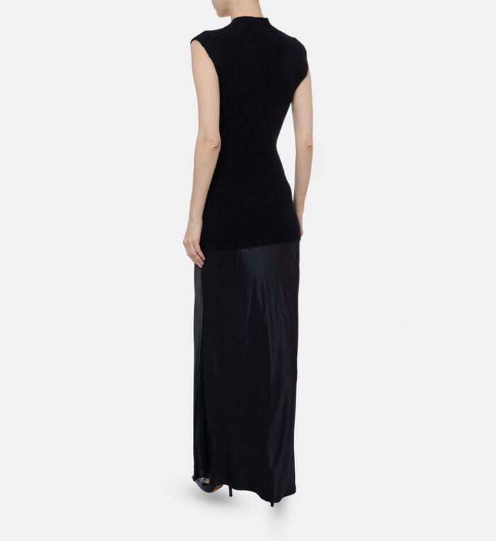 Christopher Esber Satin Sleeveless Maxi Dress, Model View