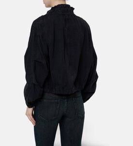 Isabel Marant High-neck Denim Zip Jacket, Model View