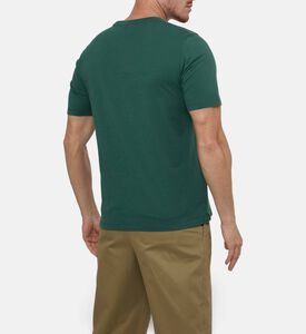 Maison Kitsune Embroidered Patch Ribbed T-shirt, Green, Xl, Model View