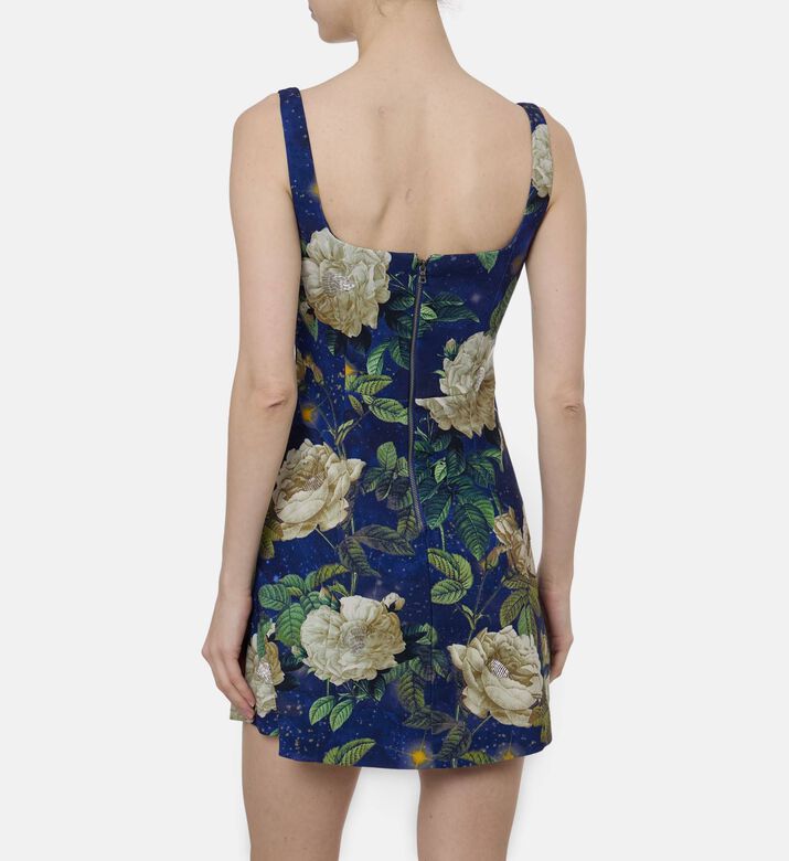 Alice and Olivia Floral-print Sweetheart Neck Dress, Model View