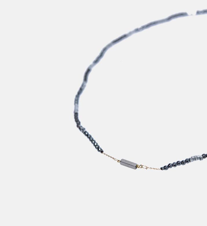 Hematite Silver-toned Beads Necklace