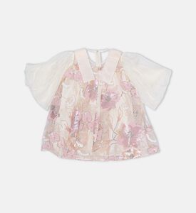 Organza Floral Embellished Top