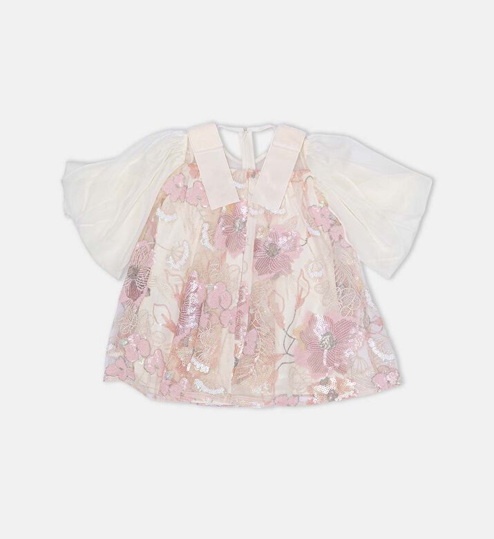Organza Floral Embellished Top