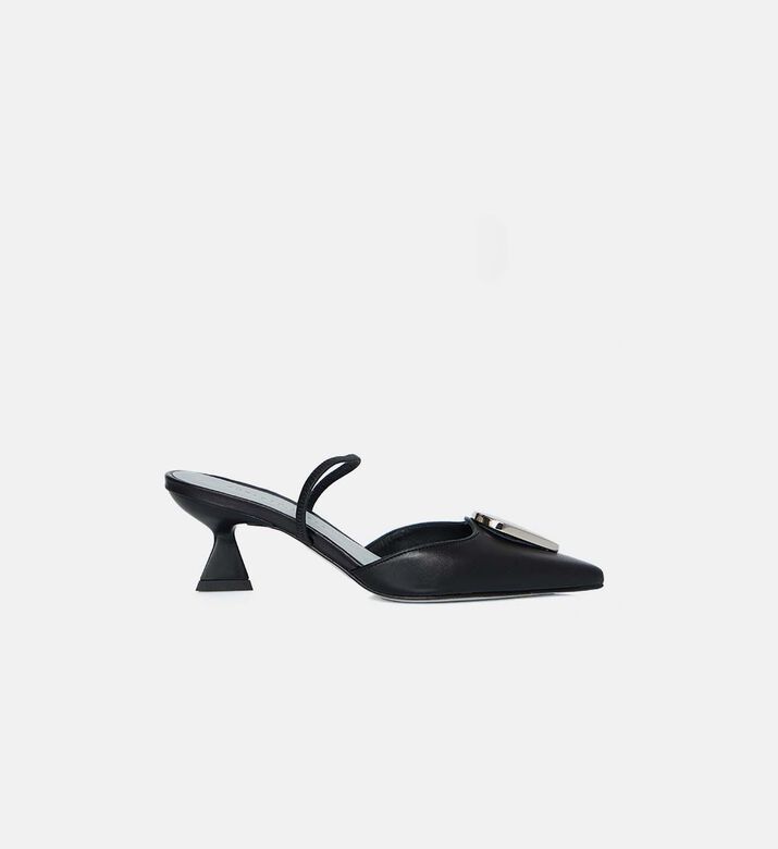Pointed-toe Kitten Heels Mules