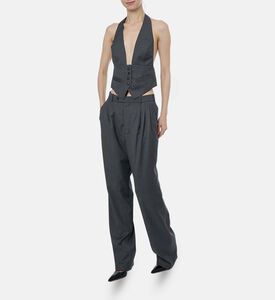 Ronny Kobo Button Closure Regular-fit Pants, Model View