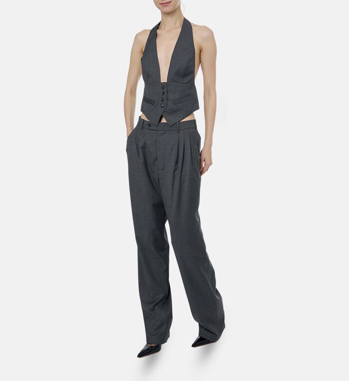 Ronny Kobo Button Closure Regular-fit Pants, Model View