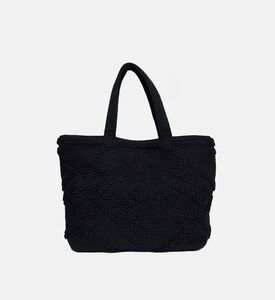 حقيبة يد قطني بتفاصيل بوم بوم