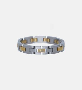 Stainless Steel Gold-details Bracelet