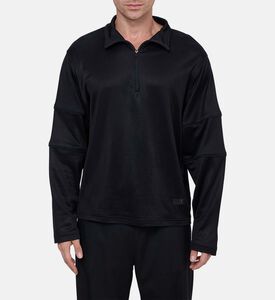 بلوزة طويلة الأكمام بنصف سحاب