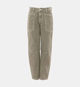 بنطال بقماش قطني تويل بجيوب خارجية