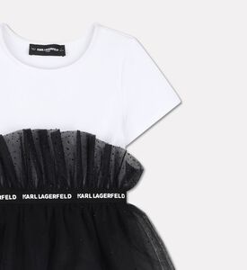Karl Lagerfeld Ruffled Tulle Panel Short-sleeve Dress, Packshot View