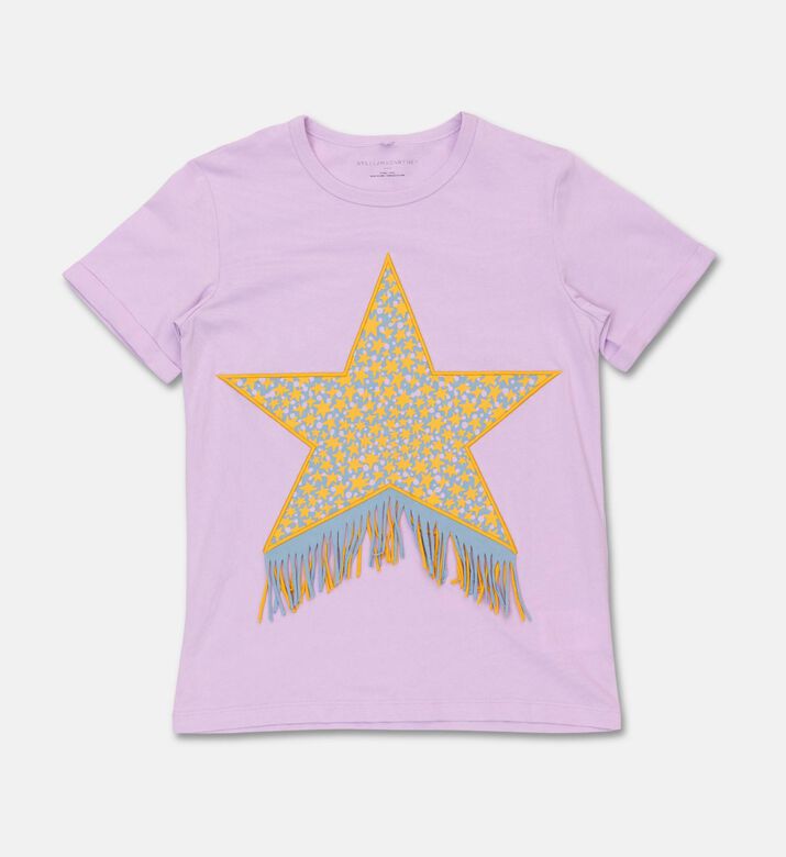 Stella McCartney Fringed Star Embellished T-shirt, Packshot View