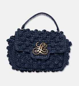 Luisa Spagnoli Top Handle Clutch Bag, Blue, Packshot View