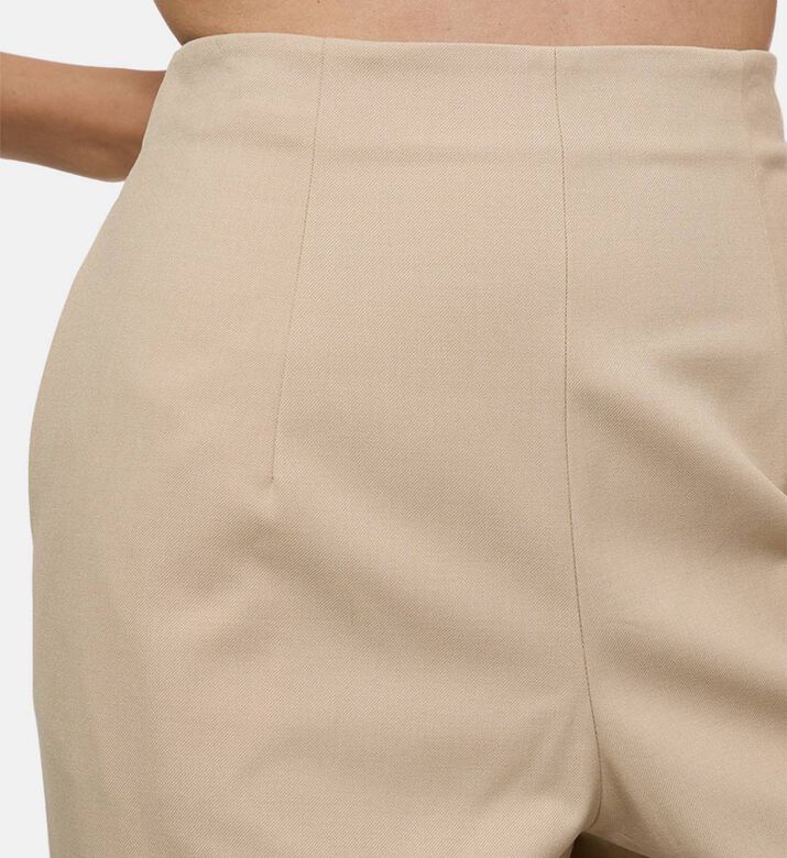 Pleated Front High-waisted Trousers