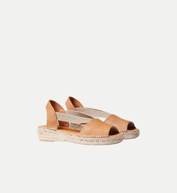 Etna Leather Open-toe Low-wedge Espadrille