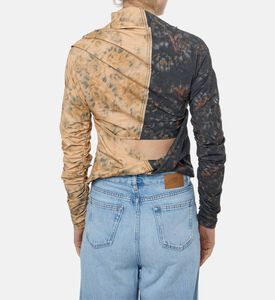 Ganni All-over Floral-print Long-sleeve Top, Model View