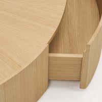 Moon Oak Veneer Plywood Coffee And Side Table