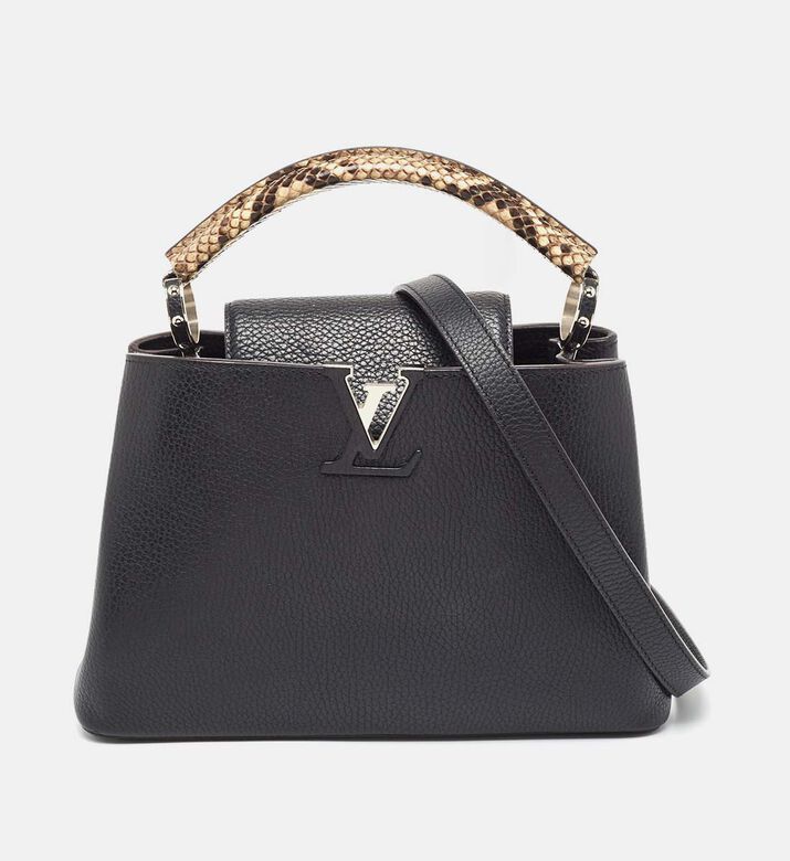Louis Vuitton Taurillon Leather Python Capucines Bag Preowned