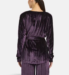 Carter and White Perrine Velvet Tie Blouse, Model View