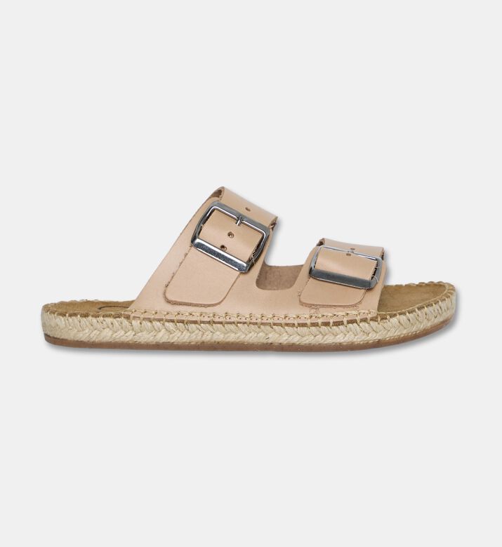 Salvi Double-buckle Espadrille Slide Sandal, Beige, Eu-41, Packshot View