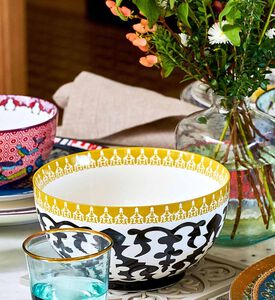 وعاء سفرا بورسلين دائري L