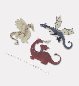 Tartine et Chocolat Dragon-print Long-sleeve T-shirt, Burgundy, 18m, Packshot View