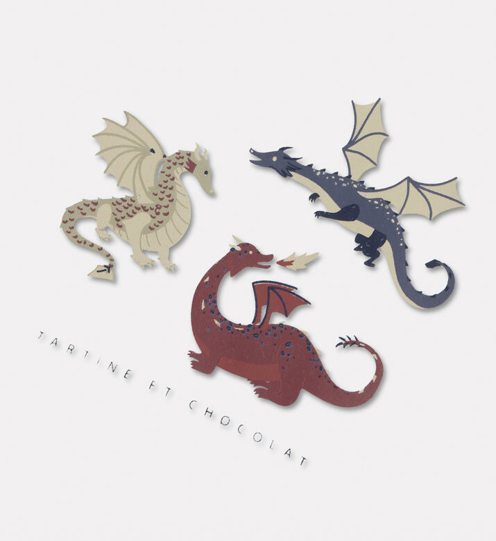 Tartine et Chocolat Dragon-print Long-sleeve T-shirt, Burgundy, 18m, Packshot View