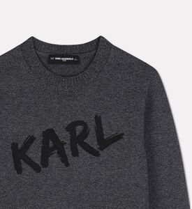 Karl Lagerfeld Logo Wool-blend Sweater, Packshot View