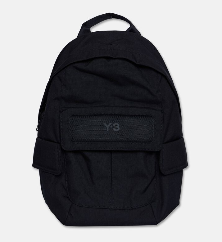 Y-3 Logo-detail Flap Pockets Backpack, Packshot View