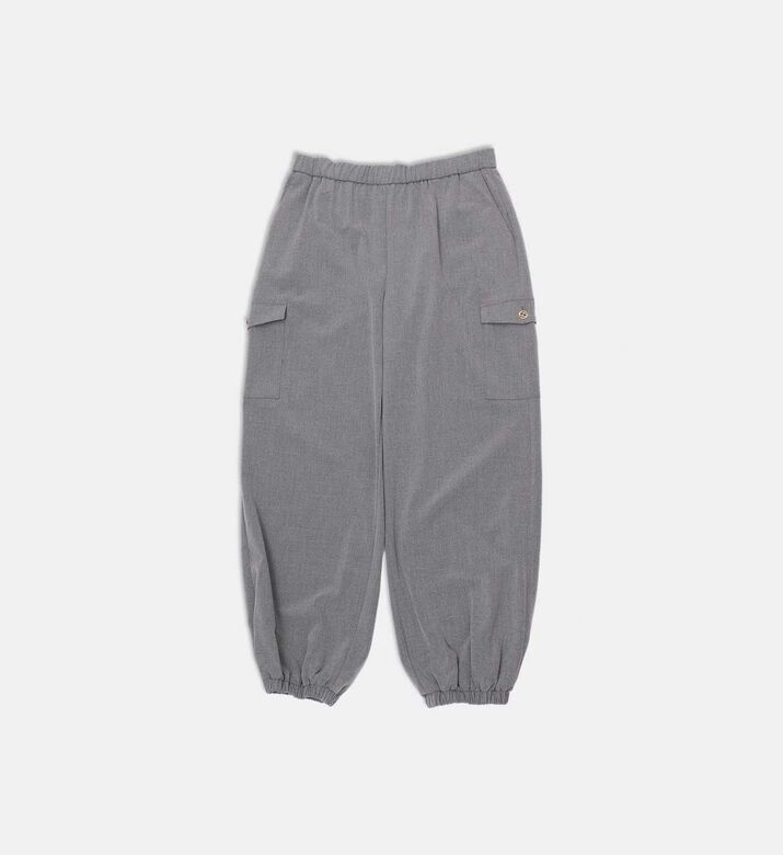 Elastic Waistband Regular-fit Pants