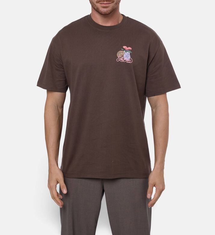 Les Deux Ts Cole Table, Brown, Xl, Model View