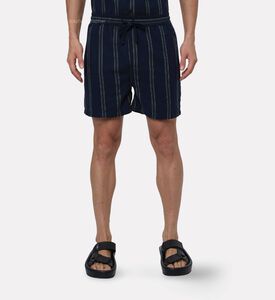 Les Deux Stripe-print Slip Pockets Shorts, Model View