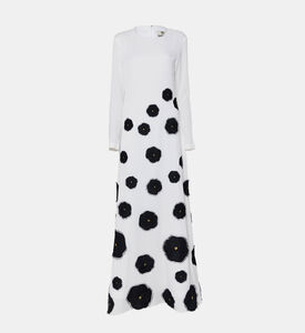 Raissa Floral Appliqué A-line Dress Raissa Floral Appliqué A-line Dress
