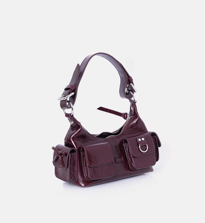 Patent Multipocket Shoulder Bag