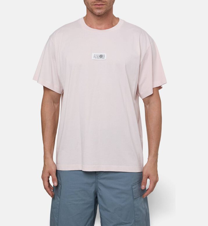 MM6 Cotton Logo-print Crewneck T-shirt, Model View