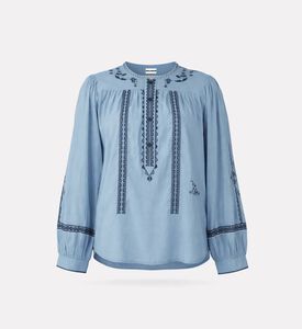Zadig et Voltaire Tigy Bohemian-inspired Shirt, Blue, Xs, Packshot View