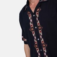 Zao Cotton Short-sleeve Embroidered Shirt