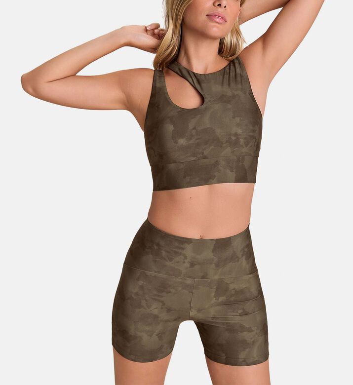 LIVE! Camo-print Mid-thigh Shorts, Model View LIVE! Camo-print Mid-thigh Shorts, Model View