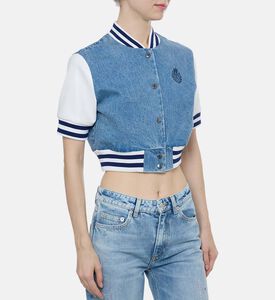 Embroidered Logo-detail Cropped Jacket