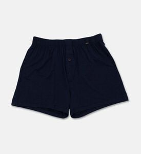 Hanro Logo-detail Elasticated Knit Boxers, Navy, S, Packshot View