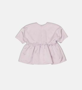 La Mia Bambina Floral-applique Peplum Top, Packshot View